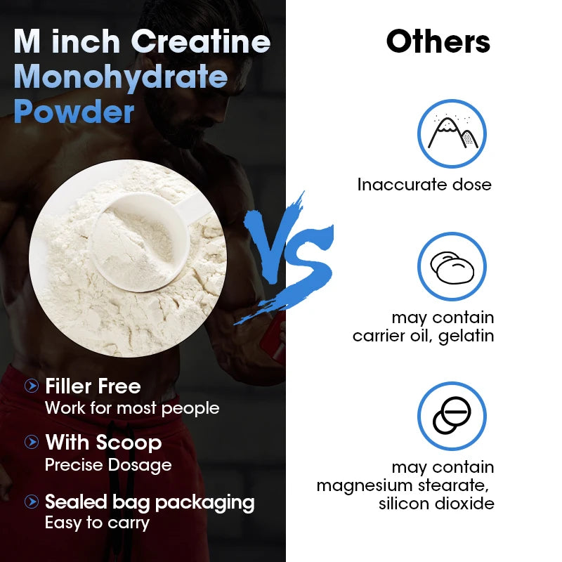 kexinsh Creatine Monohydrate Powder Creatine Post Workout Recovery Drink Muscle Builder Muscle Building Supplements Fruit Punch