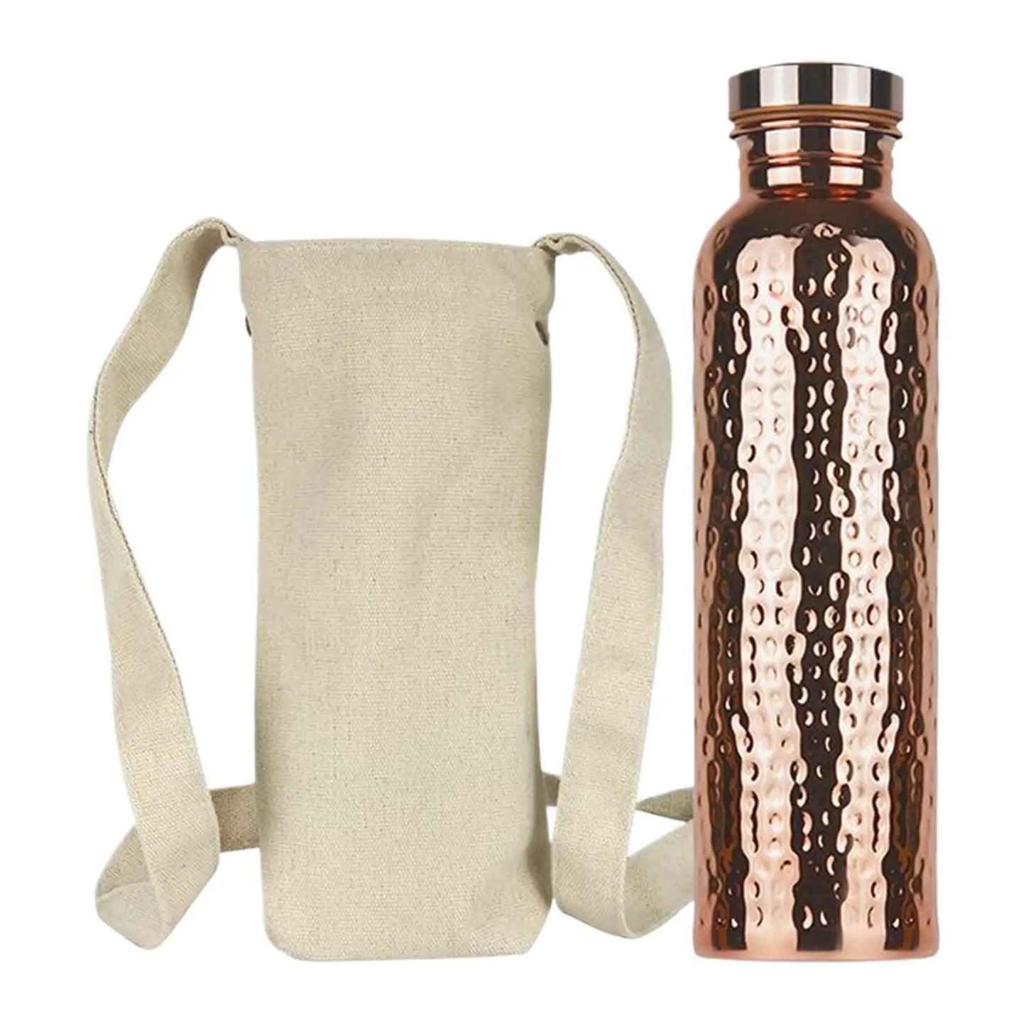 Copper Bottle Leak-Proof Insulated Copper Water Bottle Portable Leakproof 27Oz Cup For Gym Camping Traveling Hydration Work