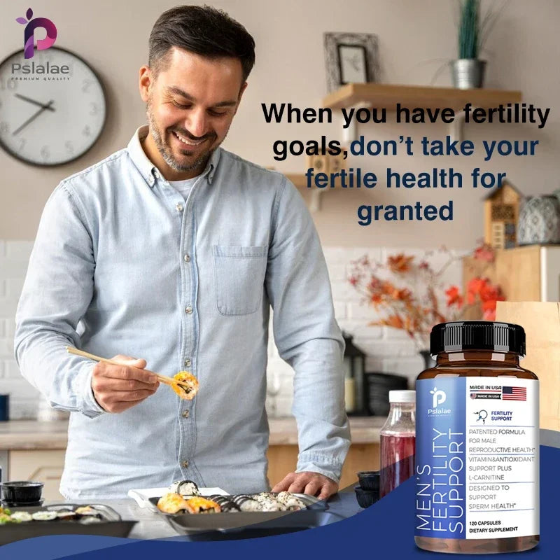 Male Fertility Supplements | Count & Motility Support | Fertility Support Includes L-Carnitine, Zinc & Folic Acid
