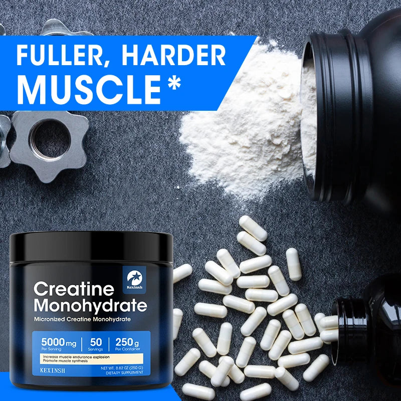 kexinsh Creatine Monohydrate Powder Creatine Post Workout Recovery Drink Muscle Builder Muscle Building Supplements Fruit Punch