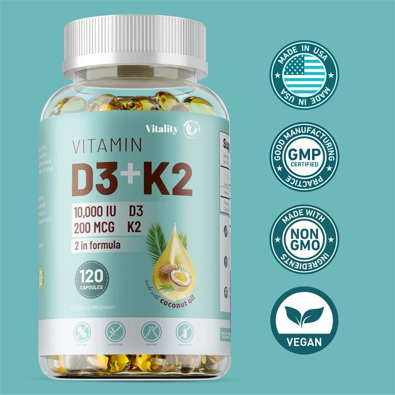 Vitamin D3&k2 - Nerve, Muscle, Heart, Bone And Dental , Immune System