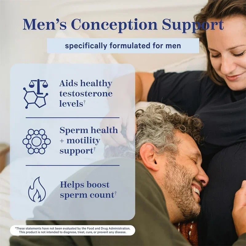 Male Fertility Supplements | Count & Motility Support | Fertility Support Includes L-Carnitine, Zinc & Folic Acid