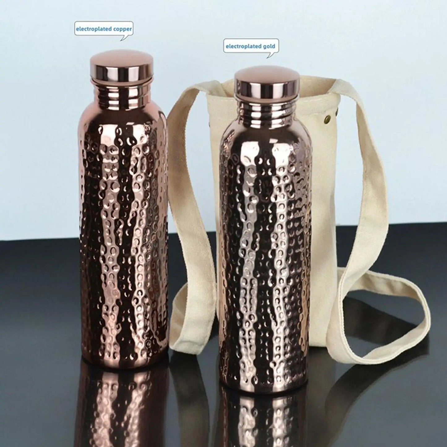 Copper Bottle Leak-Proof Insulated Copper Water Bottle Portable Leakproof 27Oz Cup For Gym Camping Traveling Hydration Work