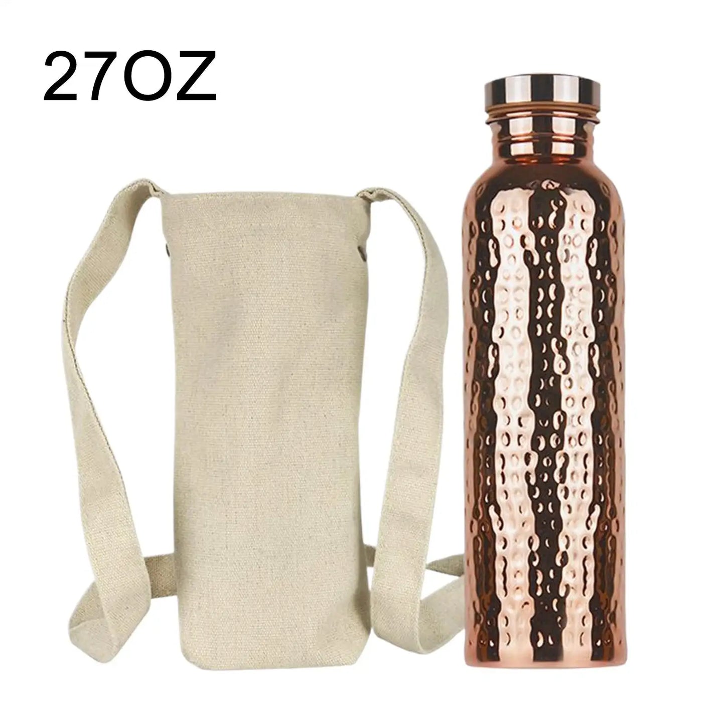 Copper Bottle Leak-Proof Insulated Copper Water Bottle Portable Leakproof 27Oz Cup For Gym Camping Traveling Hydration Work