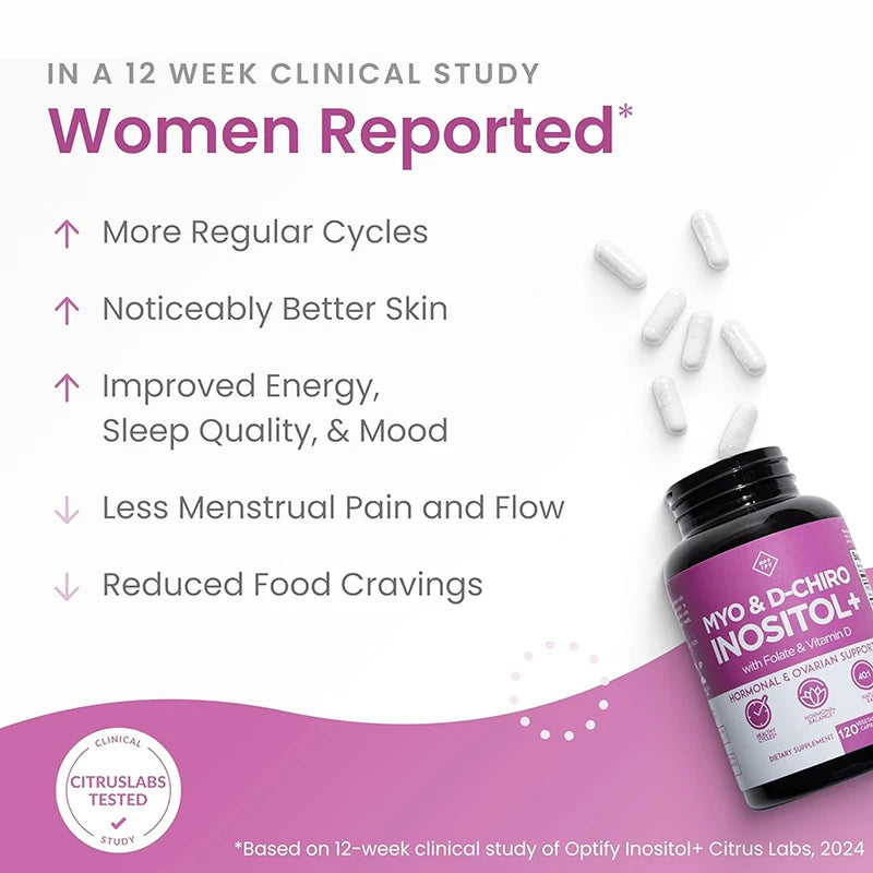 Premium Inositol Supplement - Healthy Hormone Balance & Healthy Ovarian Support for Women - Myo and D-Chiro Inositol Plus