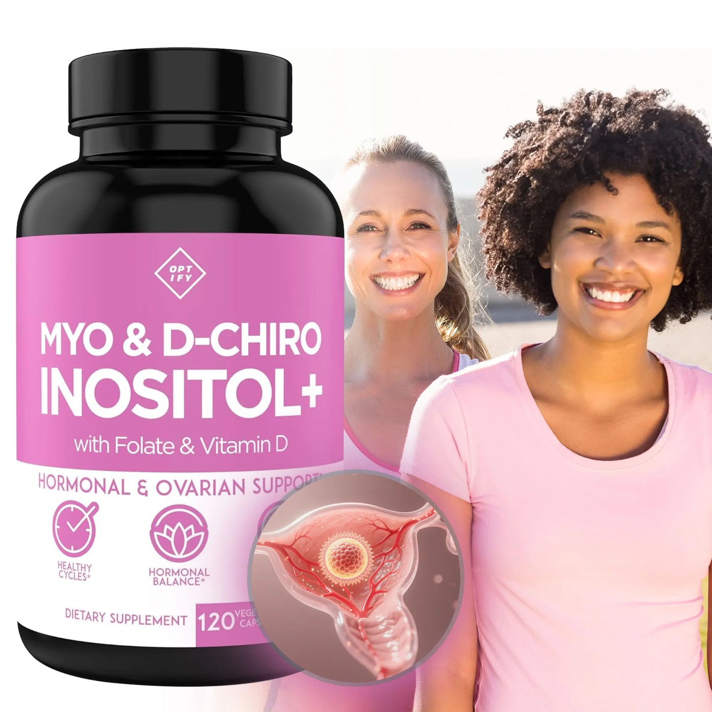 Premium Inositol Supplement - Healthy Hormone Balance & Healthy Ovarian Support for Women - Myo and D-Chiro Inositol Plus