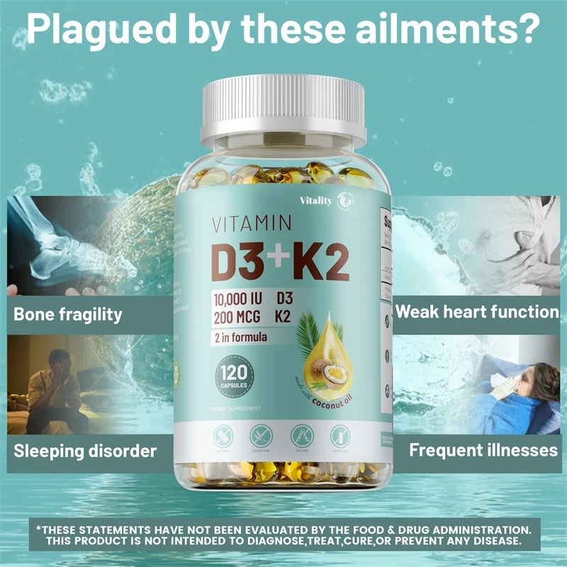 Vitamin D3&k2 - Nerve, Muscle, Heart, Bone And Dental , Immune System