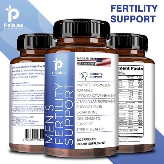 Male Fertility Supplements | Count & Motility Support | Fertility Support Includes L-Carnitine, Zinc & Folic Acid